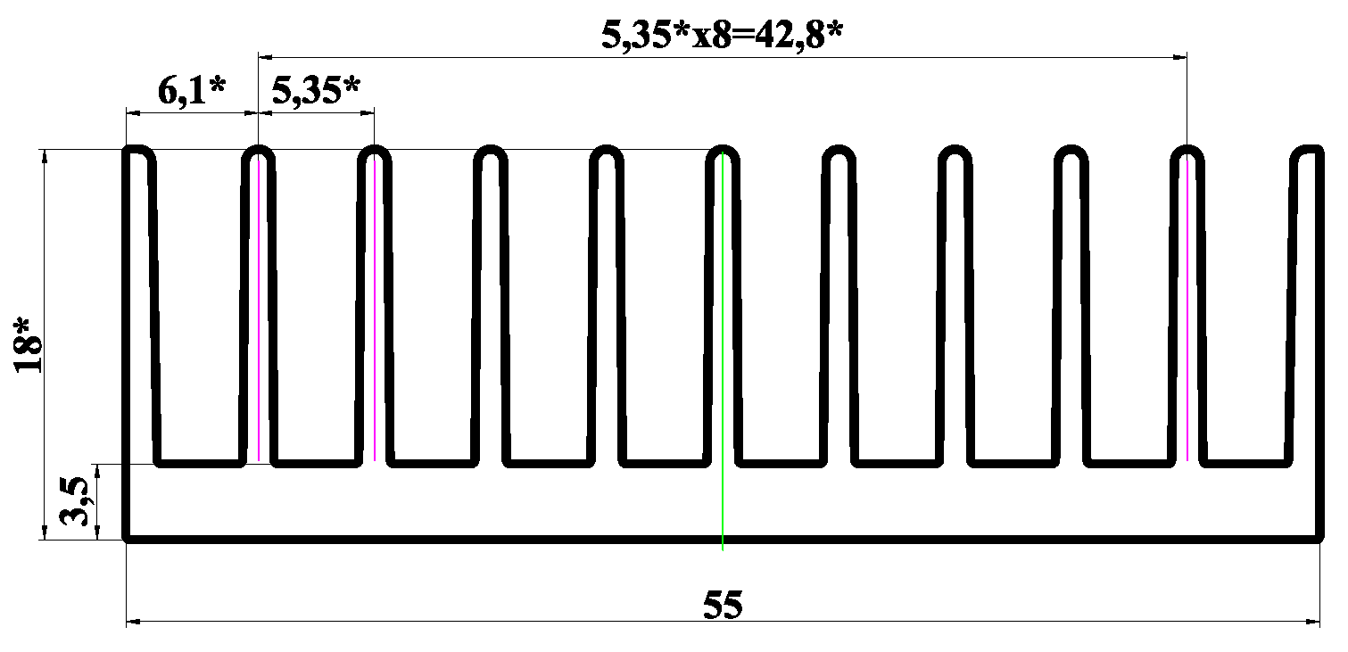 ЛИГРА - Профиль AB0580, эскиз