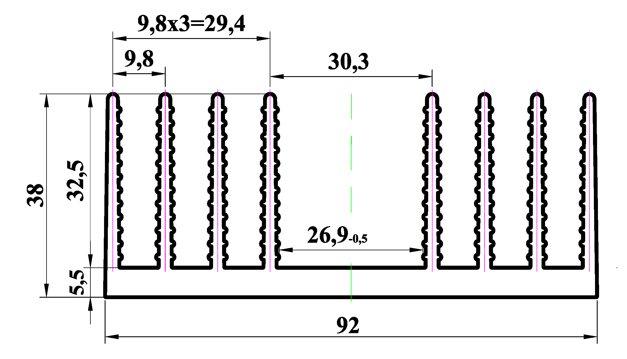 ЛИГРА - Профиль AB8740,2, эскиз