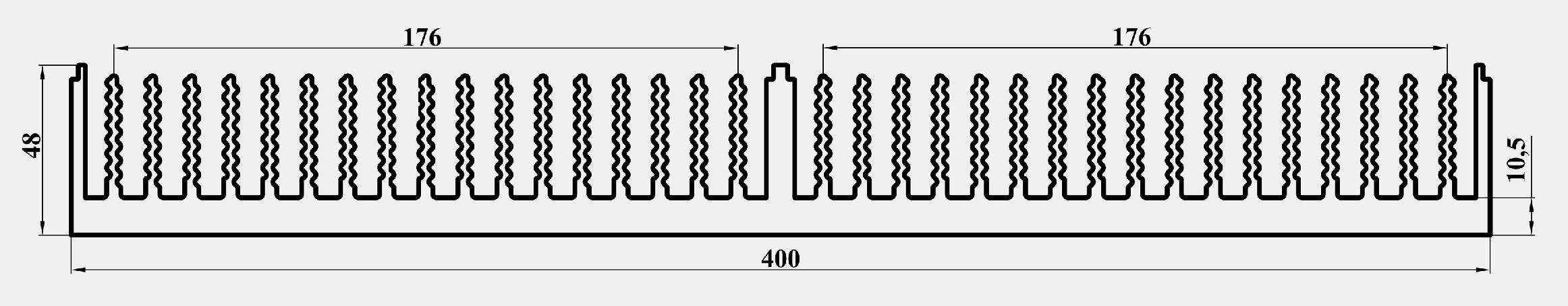 ЛИГРА - Профиль АВС400.9012-2, эскиз